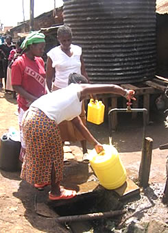 Women fetching water